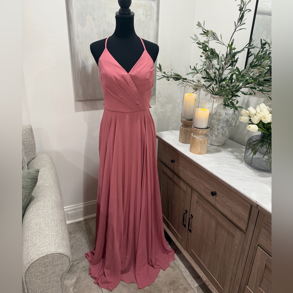 NWOT Alicepub Desert Rose Halter Bridesmaid Dress